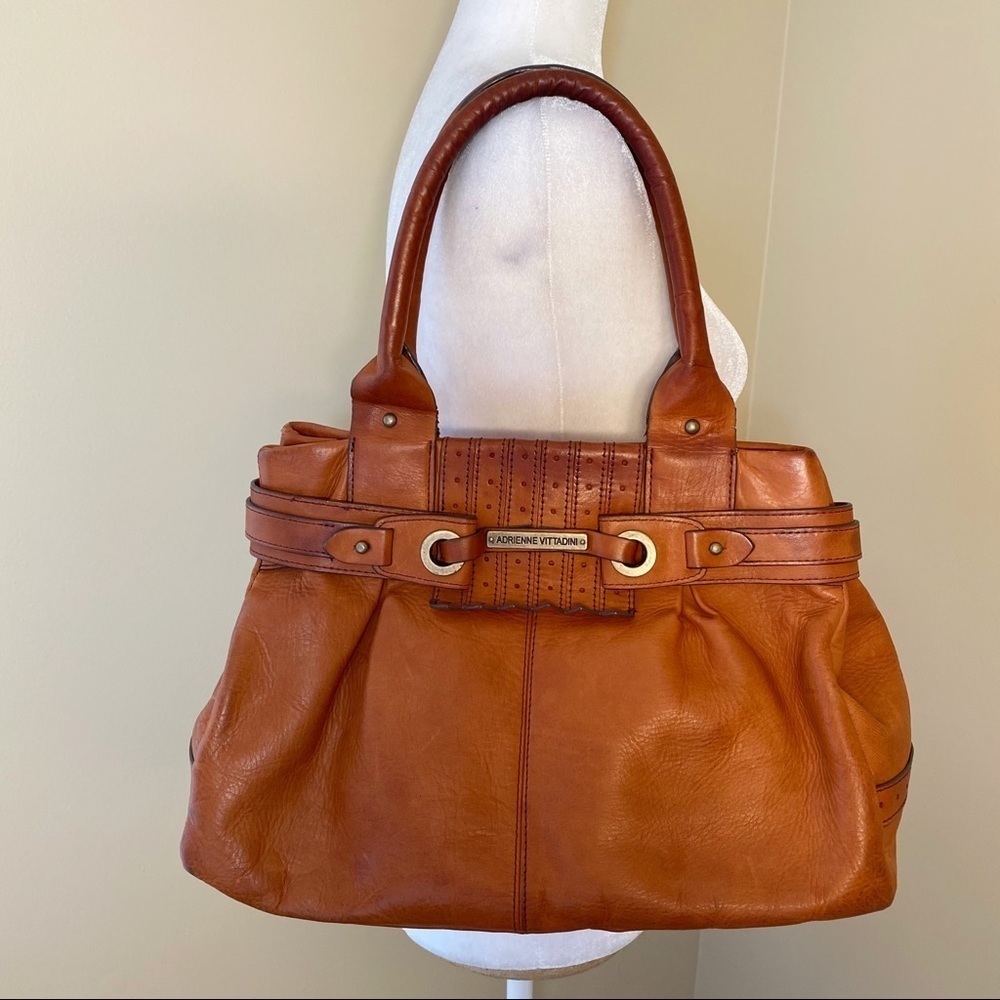 Adrienne Vittadini Leather Satchel Bag